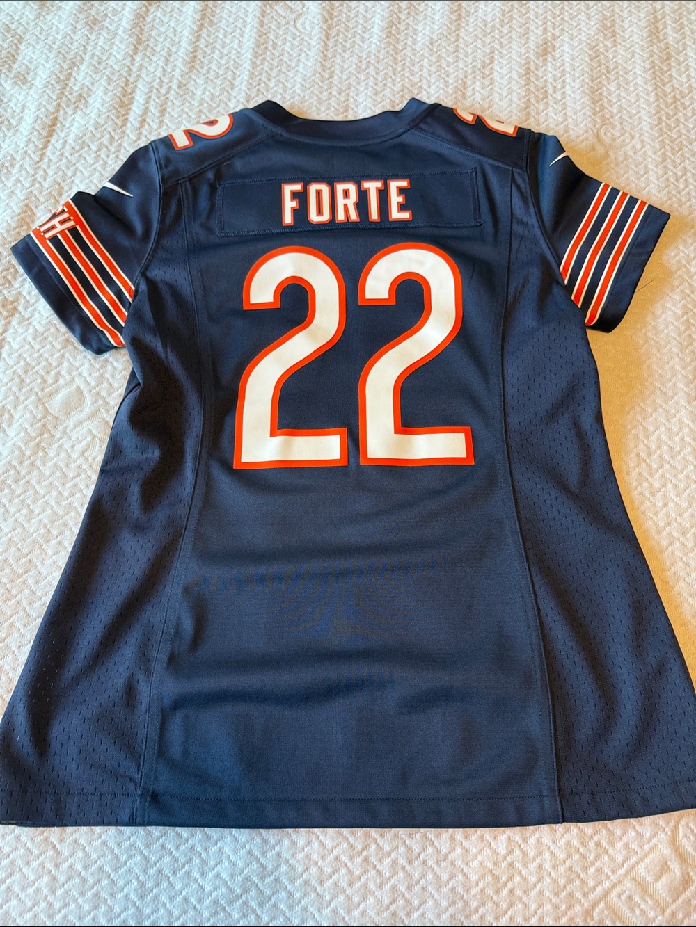 Nike Navy Women’s Chicago Bears Football Jersey, size medium. Forte #22 - Picture 3 of 3